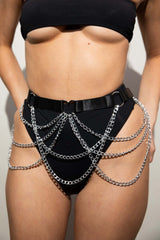 Dance 2 Love Chain Belt - Black FRW Accessories Size: Regular