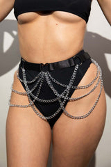 Dance 2 Love Chain Belt - Black FRW Accessories Size: Regular