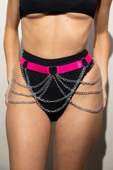 Dance 2 Love Chain Belt - Pink FRW Accessories Size: Regular
