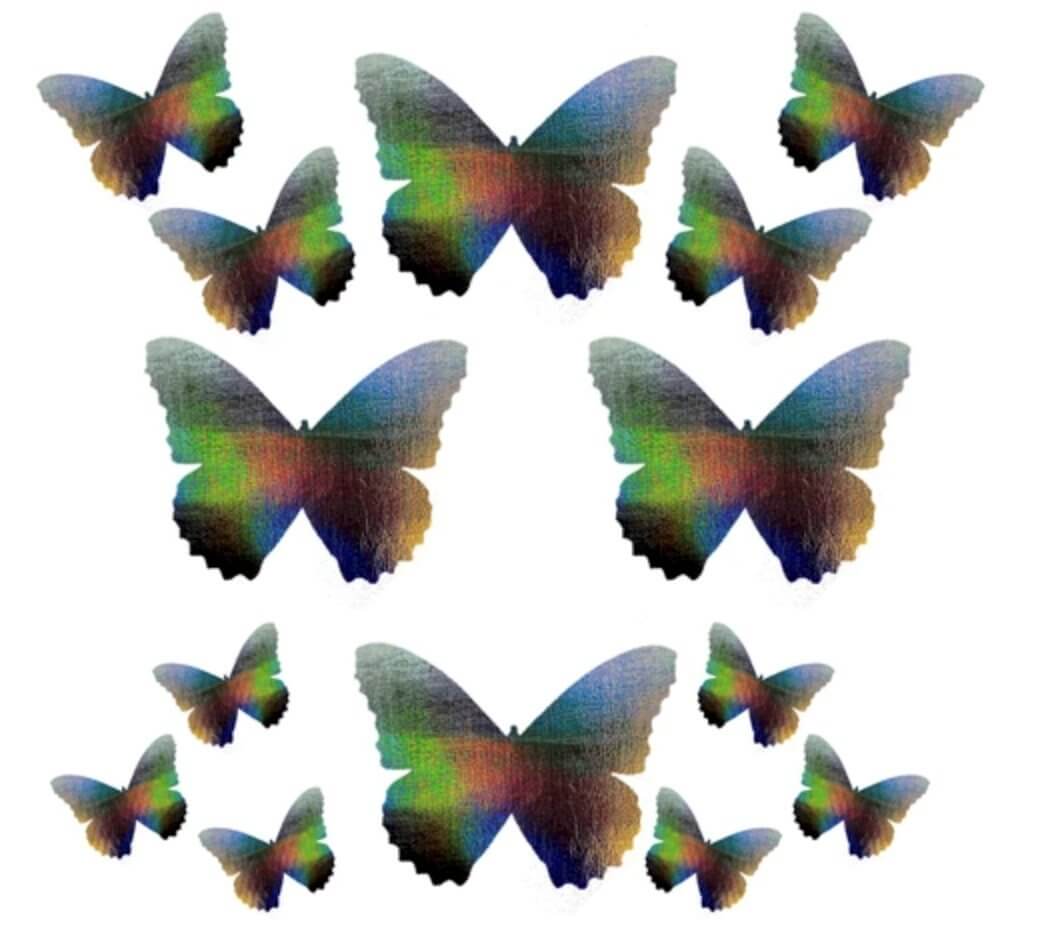 Dark Descent Holographic Butterfly Sticker Top - Freedom Rave Wear - Pasties