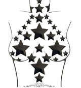 Dom Squad Wet Vinyl Black Starry Nights Nipple Sticker Top Neva Nude Color: Black