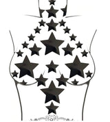 Dom Squad Wet Vinyl Black Starry Nights Nipple Sticker Top Neva Nude Color: Black
