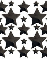 Black star-shaped nipple stickers for a stylish rave outfit, featuring various sizes in a bold design.