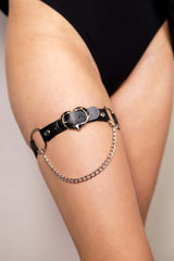 Heartbreaker Leg Garter - Black FRW Accessories Size: One Size