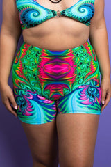 Hypnotic High Waist Shorts Freedom Rave Wear Size: X-Small