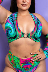 Hypnotic O Ring Halter Top Freedom Rave Wear Size: X-Small