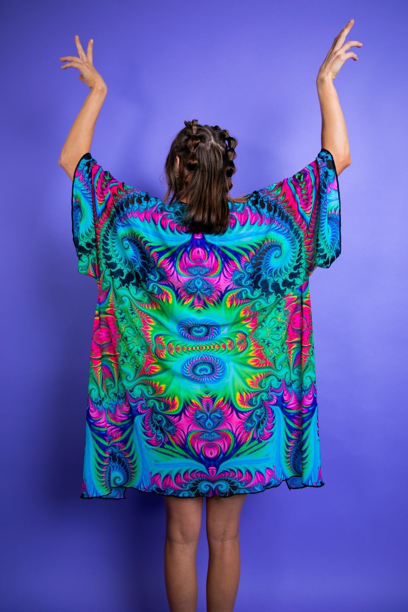 Hypnotic Short Mesh Robe - Freedom Rave Wear - Robes