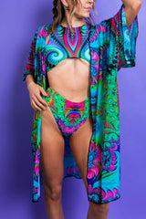 Hypnotic Short Mesh Robe Freedom Rave Wear Size: One Size