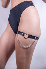 I Heart You Leg Garter - Black FRW Accessories Size: One Size