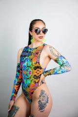 Lucidity Sideboob Bodysuit Freedom Rave Wear Size: X-Small