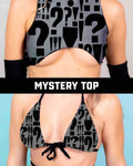 Mystery top featuring a unique print, perfect for rave outfits and stylish surprises. Shop now for an unbeatable price!