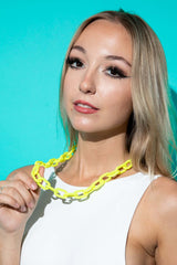 Neon Chainlink Necklace FRW Accessories Size: One Size