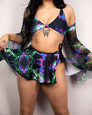 Nova Swirl Skirt - Freedom Rave Wear - Mini Skirts