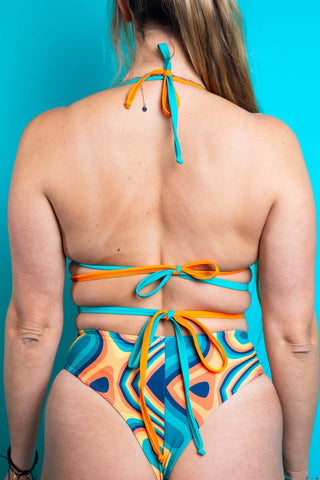 Orange Crush Extra Mile Bralette - Freedom Rave Wear - Bikini Tops