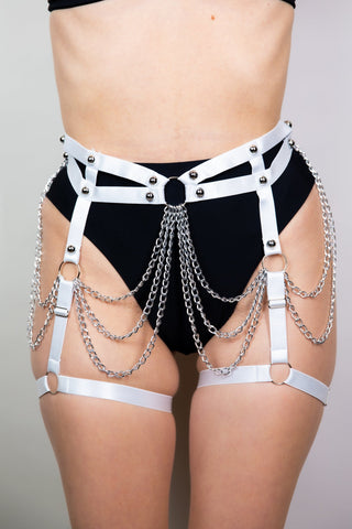 Punk Princess Harness - White - Freedom Rave Wear - Harnesses