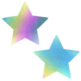 Rainbow Reflective Bright AF Starry Nights Pasties Neva Nude Size: One Size