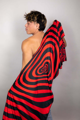 Red Void Festival Scarf - Freedom Rave Wear - Scarves