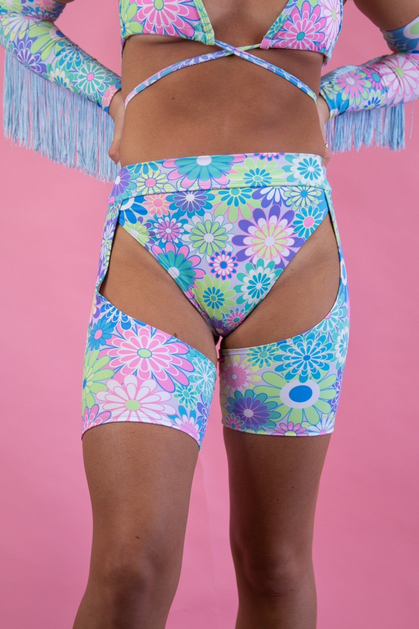 Retro Bloom Chaps - Freedom Rave Wear - Chaps