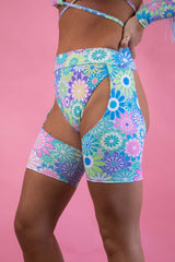 Retro Bloom Chaps Freedom Rave Wear Size: X-Small