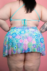 Retro Bloom Mesh Skater Skirt Freedom Rave Wear Size: X-Small