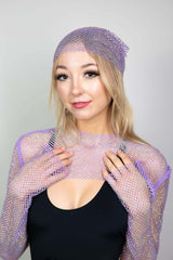 Rhinestone Headscarf - Purple FRW Accessories