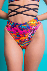 Strange Lands High Waisted Thong Freedom Rave Wear Size: X-Small
