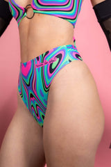 Sugar Rush High Waisted Thong Freedom Rave Wear Size: X-Small