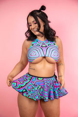 Sugar Rush Swirl Skirt Freedom Rave Wear Size: X-Small