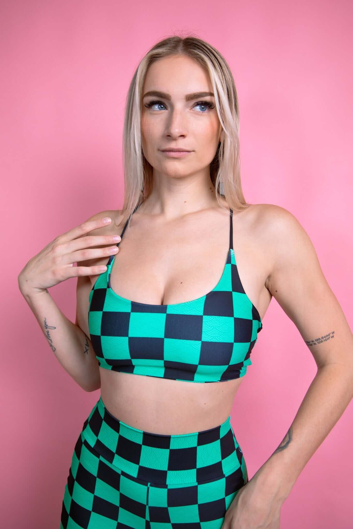 Checkered best sale rave top