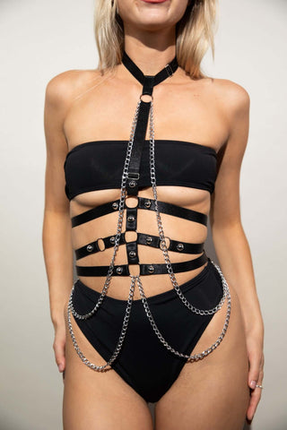 Up All Night Harness - Freedom Rave Wear - Body Chains